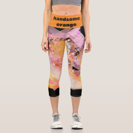 Orange Capri Leggings