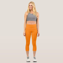 Orange Capri Leggings