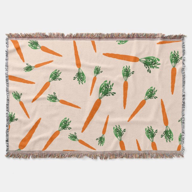 Orange Carrot Pattern Decke (Vorderseite)
