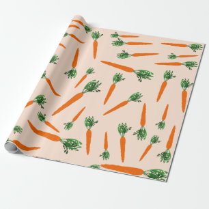 Orange Carrot Pattern Geschenkpapier