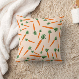 Orange Carrot Pattern Kissen