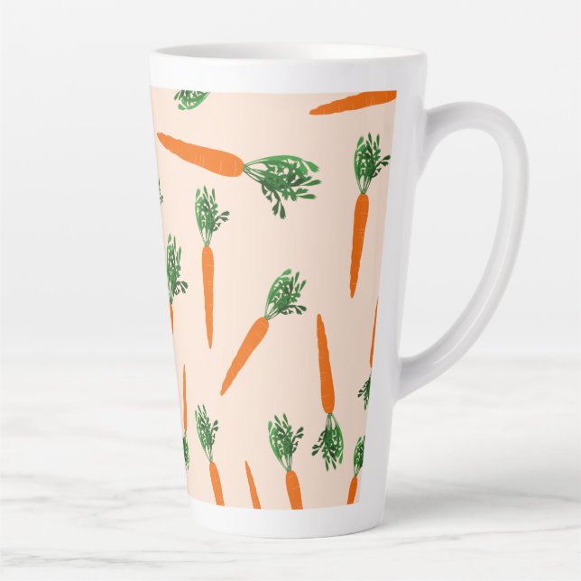Orange Carrot Pattern Milchtasse (Rechts)