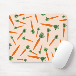 Orange Carrot Pattern Mousepad