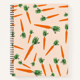 Orange Carrot Pattern Notizbuch