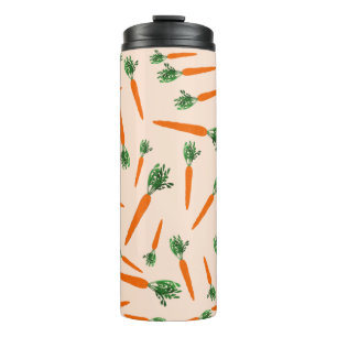 Orange Carrot Pattern Thermosbecher