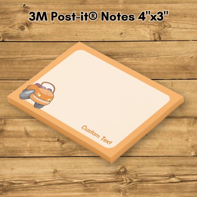 Orange Cartoon Car Post-it Klebezettel (Von Creator hochgeladen)