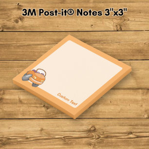 Orange Cartoon Car Post-it Klebezettel