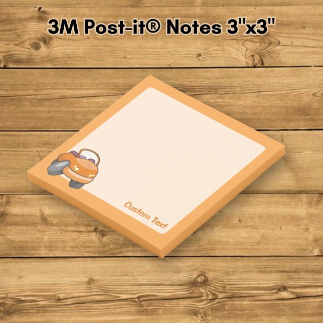 Orange Cartoon Car Post-it Klebezettel (Von Creator hochgeladen)