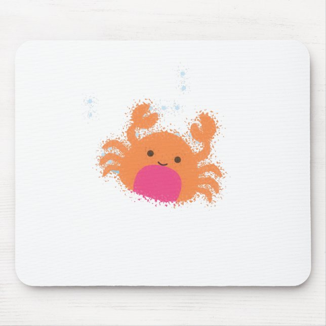 Orange Cartoon Crab Mousepad (Vorne)