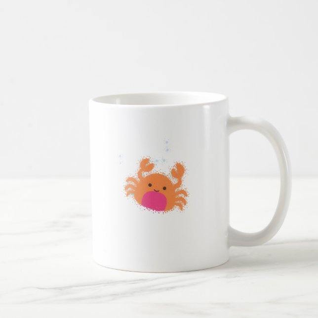 Orange Cartoon Crab Tasse (Rechts)