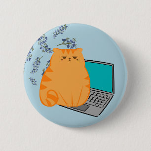 Orange Cat Button
