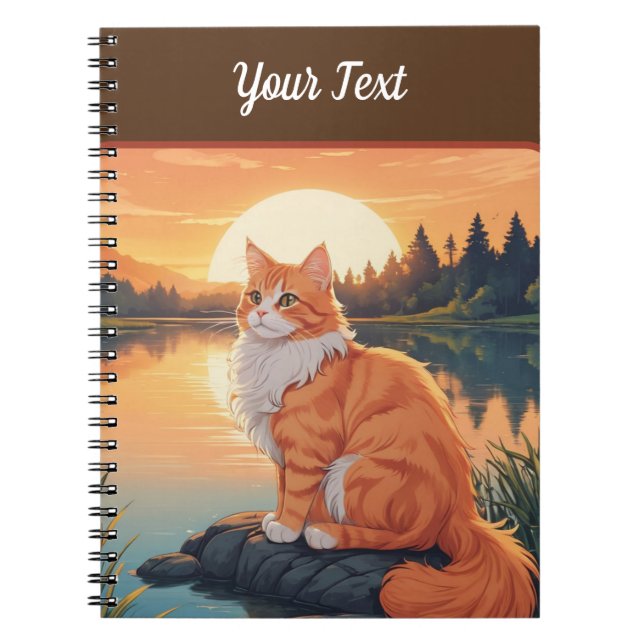 Orange Cat by Lake Notizblock (Vorderseite)