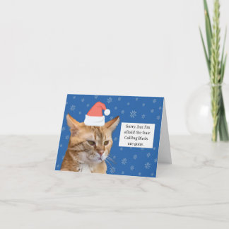 Orange Cat Christmas Card Feiertagskarte