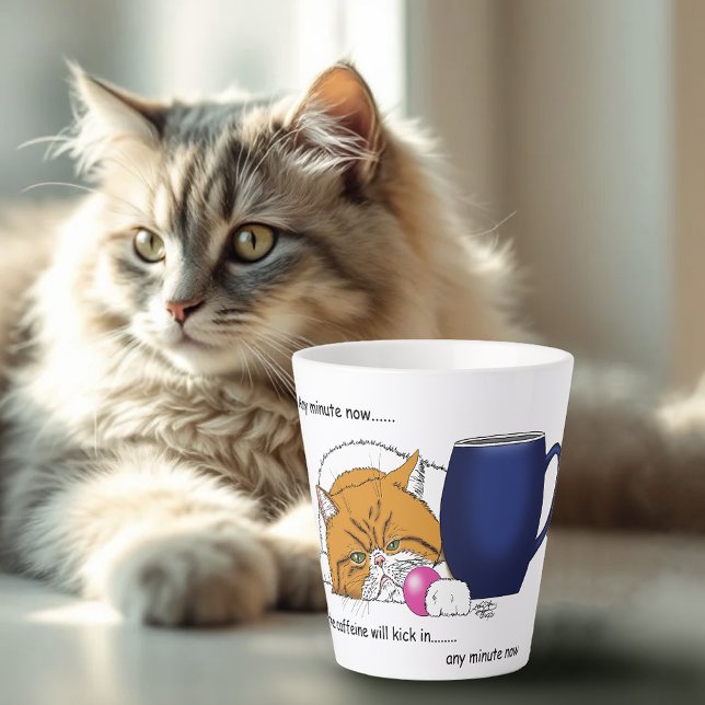 Orange Cat Coffee Tasse Blue (Von Creator hochgeladen)