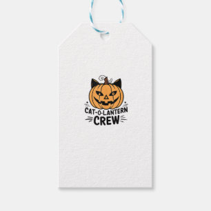 Orange Cat Costume - Niedliche Halloween-Kürbislat Geschenkanhänger