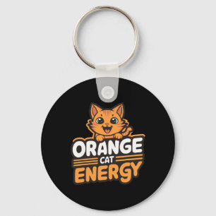 Orange Cat Energy Schlüsselanhänger