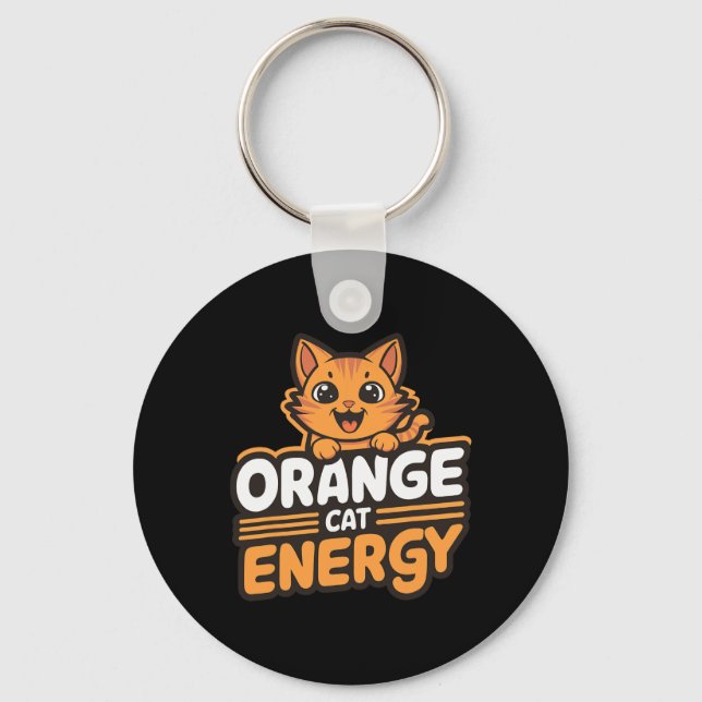Orange Cat Energy Schlüsselanhänger (Vorderseite)