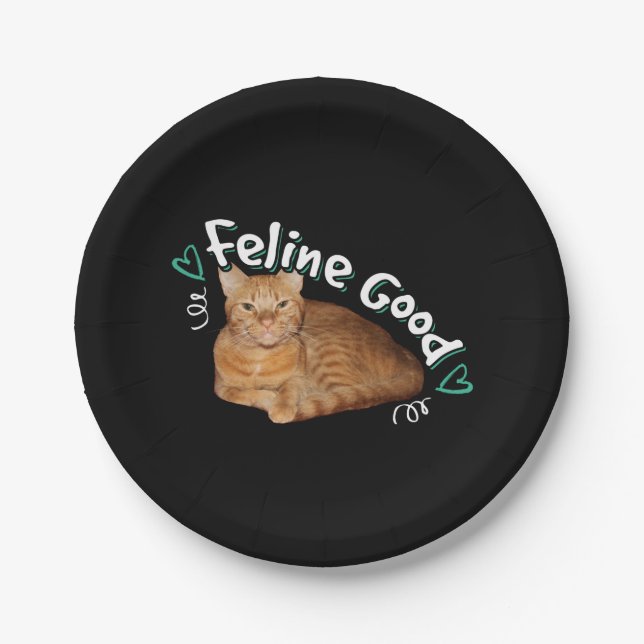 Orange Cat - Feline Good Puppe Pappteller (Vorderseite)