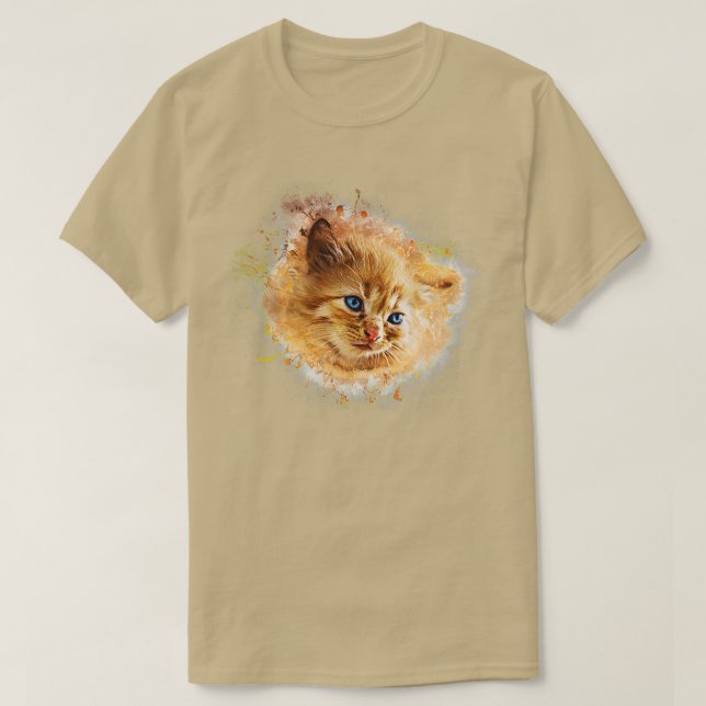 Orange cat Felis catus T-Shirt (Design vorne)