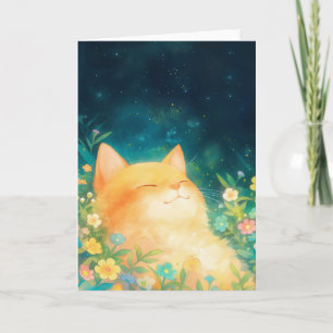 Orange Cat Friedliches Nickerchen Karte