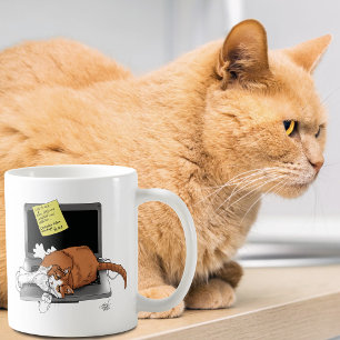 Orange Cat Funny Laptop Kaffeetasse