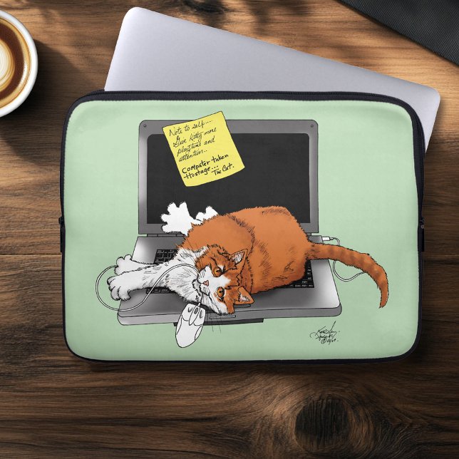 Orange Cat Funny Laptop Laptopschutzhülle (Von Creator hochgeladen)