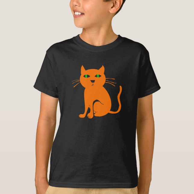 Orange Cat Halloween Kid's T - Shirt (Vorderseite)