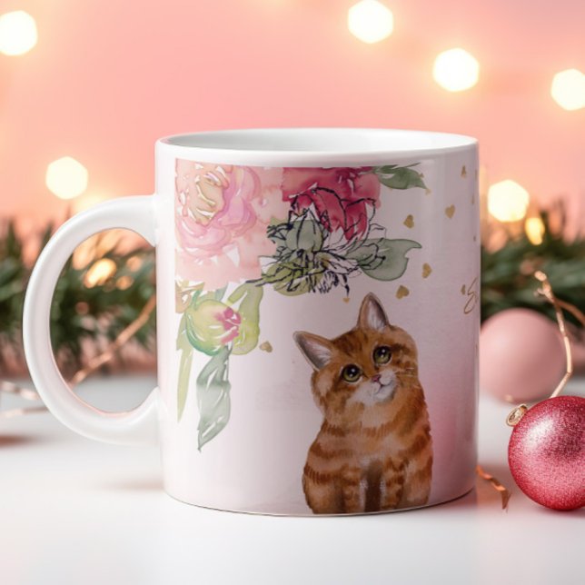 Orange Cat Illustration anpassbar Kaffeetasse (Von Creator hochgeladen)