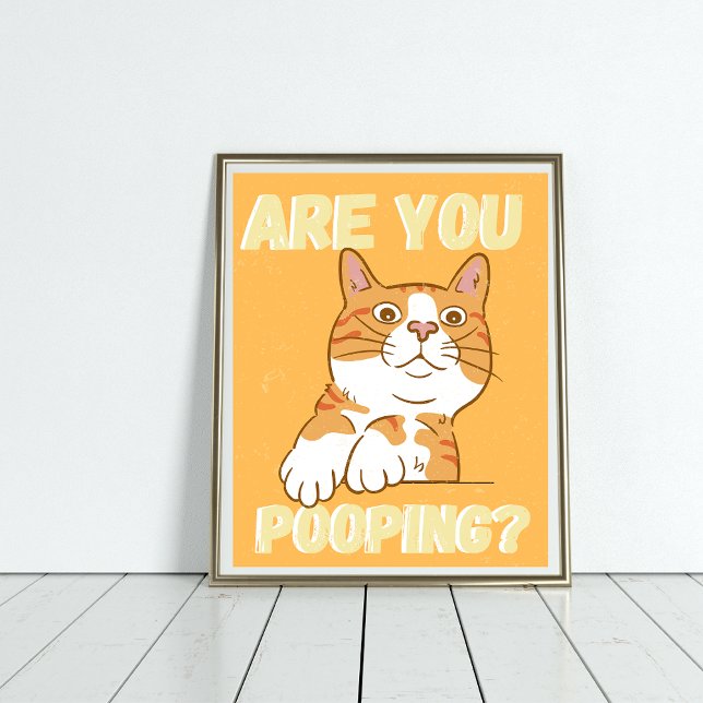 Orange CAT kacke du Badplakat Poster (Von Creator hochgeladen)