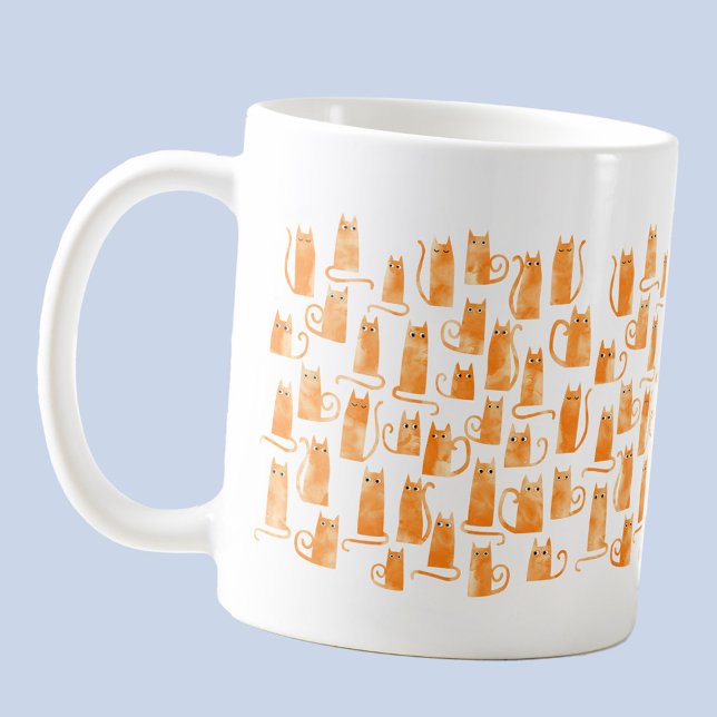 Orange Cat Kaffeetasse (Fun orange ginger cat coffee mug for animal lovers
)