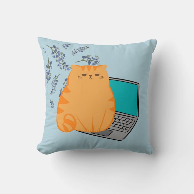 Orange Cat Kissen (Vorderseite)