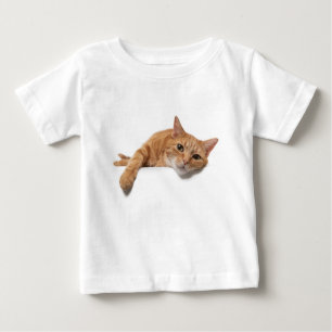 Orange Cat Lay Down Baby T-shirt
