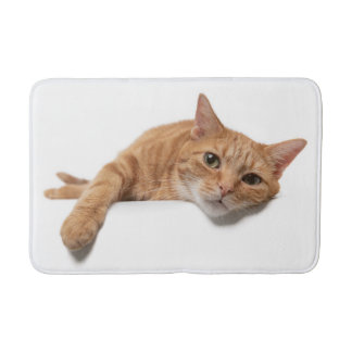 Orange Cat Lay Down Badematte