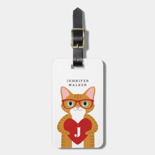 Orange Cat Luggage Tags Gepäckanhänger