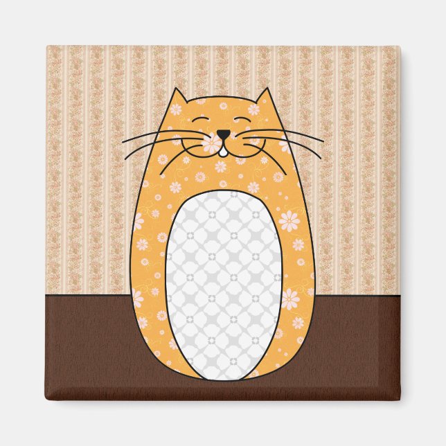 'Orange Cat' Magnet (Vorne)