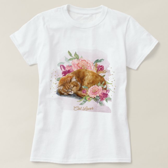 Orange Cat Mama Schönes Geschenk für ihren T - Shi T-Shirt (Design vorne)