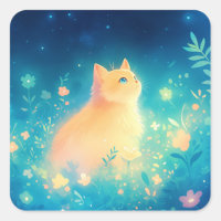 Orange Cat Mystical Garden