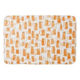 Orange Cat Pattern Badematte