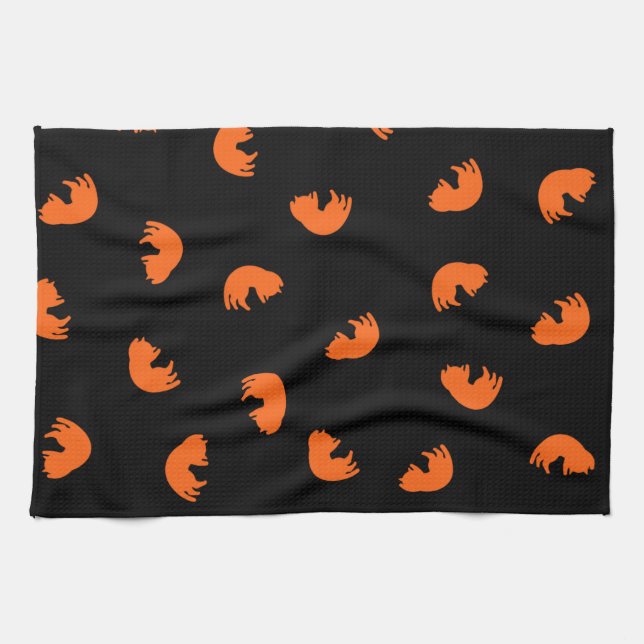Orange Cat Pattern Geschirrtuch (Horizontal)
