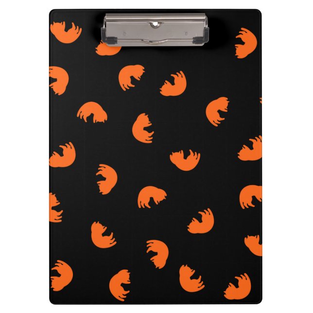 Orange Cat Pattern Klemmbrett (Vorderseite)