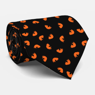 Orange Cat Pattern Krawatte