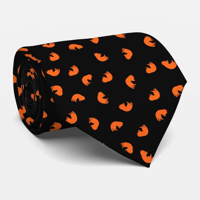 Orange Cat Pattern Krawatte (Gerollt)