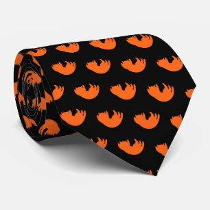 Orange Cat Pattern Krawatte
