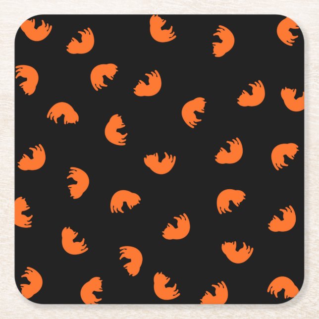 Orange Cat Pattern Rechteckiger Pappuntersetzer (Vorderseite)