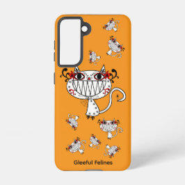 Orange Cat Phone Case Galaxy – Gleeful Felines Samsung Galaxy Hülle