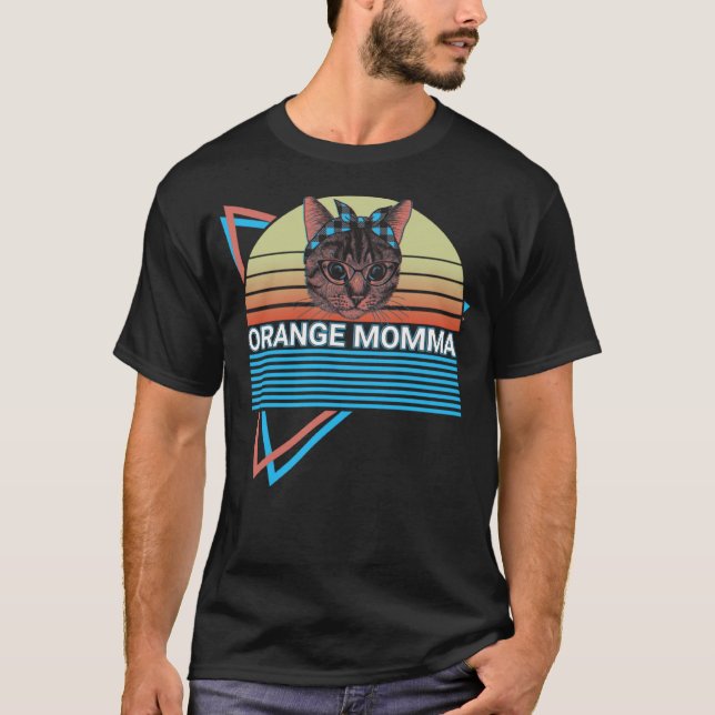 Orange Cat Retro T-Shirt (Vorderseite)