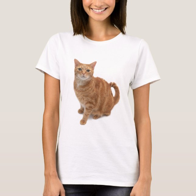 Orange Cat Standing T-Shirt (Vorderseite)