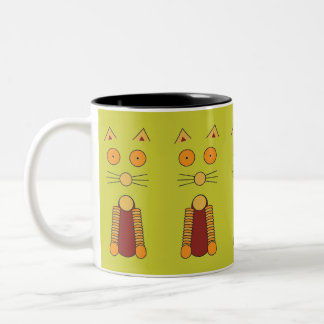 Orange CAT Zweifarbige Tasse