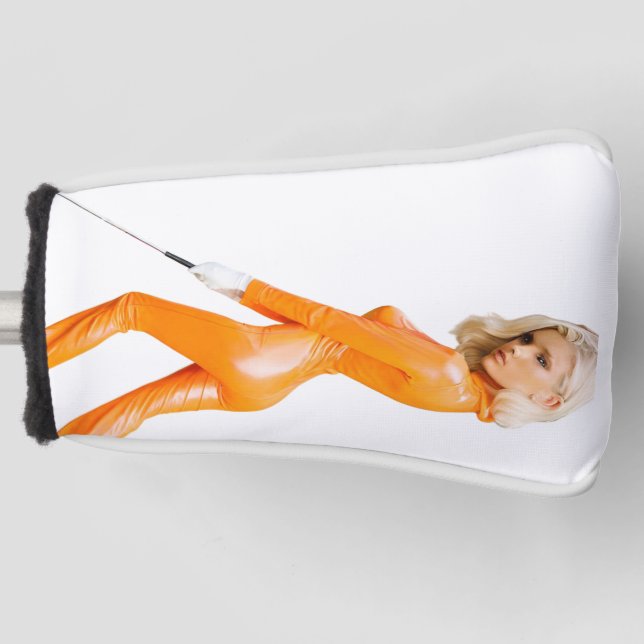 Orange Catsuit Golf Girl Golf Headcover (Vorderseite)