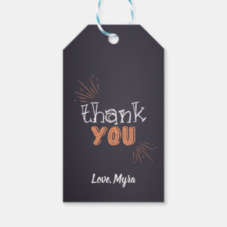 Orange Chalkboard Geschenk Tag Geschenkanhänger